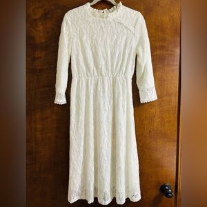 Elegant White Lace Dress